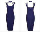 Hollow Out V-Neck Sexy Spaghetti Strap Midi Dress