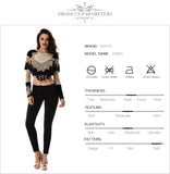 Velvet Jacket O neck Black Gold Beading Mesh Sequins Tassels Long Basic Coats