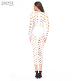 Long Sleeve Hollow Out Sexy Party Women Dress