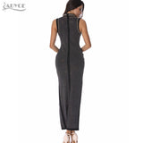 Spring  Diamonds Hollow Out Hot Lady Casual Maxi Dress