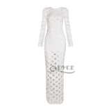 Long Sleeve Hollow Out Sexy Party Women Dress