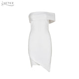 Strapless One Short Sleeve Vestidos Knee-Length Sexy Dress