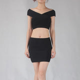 Top Off Shoulder Fashion Tank Top For Women Hip Busiter Crop