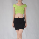 Top Off Shoulder Fashion Tank Top For Women Hip Busiter Crop