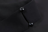 Jumpsuit Black Deep V-Neck Halter Half Batwing Sleeve Rompers Woman Jumpsuit Sexy Bodysuits