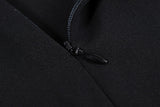 Jumpsuit Black Deep V-Neck Halter Half Batwing Sleeve Rompers Woman Jumpsuit Sexy Bodysuits