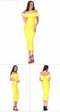 Hot Ruffles Off The Shoulder strapless Party Dress