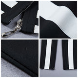 Black White Patchwork V-neck Spaghetti Strap Elegant Lady Crop Top and Pants Set