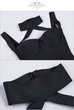 Hollow Out Backless Straps Knee Length Dress