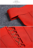 Slash-neck Cut out Cross Chain Short Sleeve Bodycon Dress