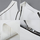Ruffles Hem Zipper Dress