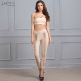 Short Top&Full Length Hollow Out Pants