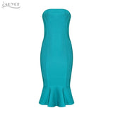 Strapless Sleeveless Knee-Length Dress