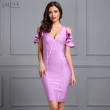 Violet Sexy V Neck Butterfly Sleeve Mini Dresses