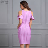 Violet Sexy V Neck Butterfly Sleeve Mini Dresses