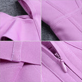 Violet Sexy V Neck Butterfly Sleeve Mini Dresses
