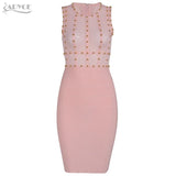 Sleeveless O Neck Beading Mini Dresses