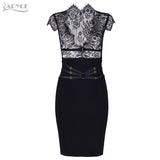 Lace Sheer Patchwork Bandage Dress