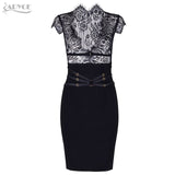 Lace Sheer Patchwork Bandage Dress