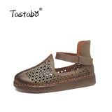 Handmade Shoe Genuine Leather Flats Women Shoes