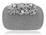 SEKUSA Flower Crystal Evening Bag