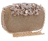SEKUSA Flower Crystal Evening Bag
