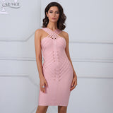 Sleeveless Hollow Out Halter Dress