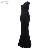 Hollow Out Maxi Sexy Black One Shoulder Long Dress
