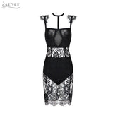 Black Lace Perspective Spaghetti Strap Sexy Dress