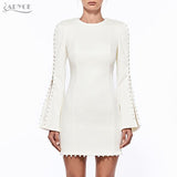 Flare Sleeve Mini Evening Party Dress