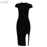 Black O Neck Back Lace Up Mini Dress