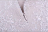 Lace Sleeveless V Neck Knee Length Bandage Dress