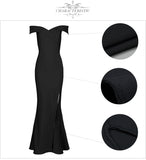 Chic Off the Shoulder Maxi Women Dress