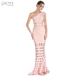 Hollow Out Maxi Sexy Black One Shoulder Long Dress