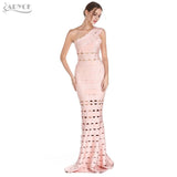 Hollow Out Maxi Sexy Black One Shoulder Long Dress