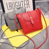 Women's PU Leather Small Messenger Crossbody Shoulder Candy Color Handbag