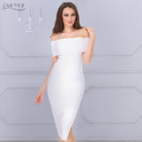 Off -Shoulder Knee-Length Dress