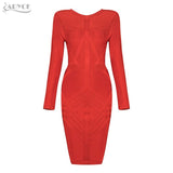 O Neck Long Sleeve Sexy Women Dress