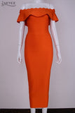 Hot Ruffles Off The Shoulder strapless Party Dress