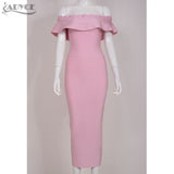 Hot Ruffles Off The Shoulder strapless Party Dress