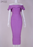 Hot Ruffles Off The Shoulder strapless Party Dress