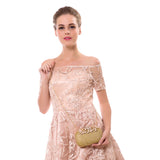 SEKUSA Flower Crystal Evening Bag