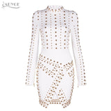 Mini Long Sleeve Beading Dress