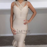 Sky Blue Bandage Sexy Party Fishtail Dress
