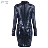 Sexy Black PU Leather Patchwork Turtleneck Dress