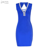 Beading Embellished Sleeveless Mini Bandage Sexy Women Dress