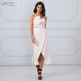 Strapless Cropped Tops&Split Skirt 2 Two Pieces Women Set
