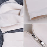 Strapless Cropped Tops&Split Skirt 2 Two Pieces Women Set