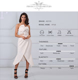 Strapless Cropped Tops&Split Skirt 2 Two Pieces Women Set