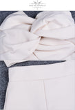 Strapless Cropped Tops&Split Skirt 2 Two Pieces Women Set
